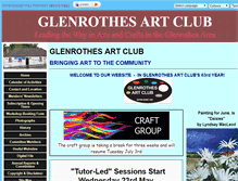 Tablet Screenshot of glenrothesartclub.org.uk